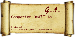 Gasparics Atália névjegykártya